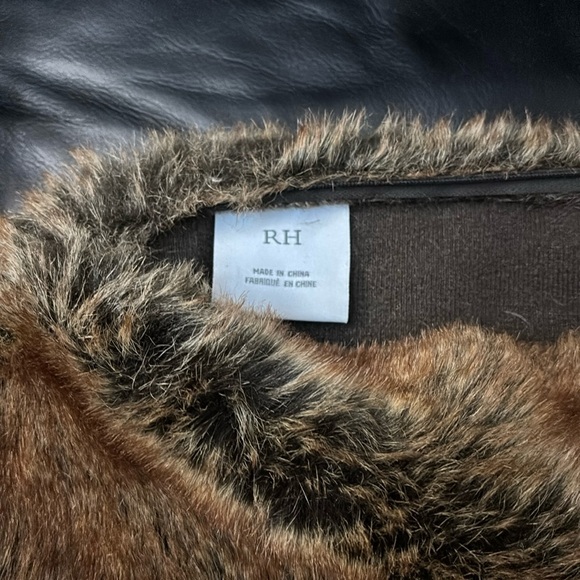 SET of Restoration Hardware Luxe Faux Fur 16 x 26 pillow covers - Picture 3 of 4